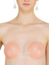 Queenabel Beige Solid Medium-Coverage Push-Up Bra Lightly Padded And Non-Wired Seamless Cups Strapless Straps And Stick On Backless Bra Features: The Silicon Pushup Bra Is Made From High-Quality Silicone Material That Is Soft, Lightweight, And Skin-Friendly.