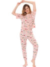Queenabel Women Top & Pyjama Set Multicolor Printed